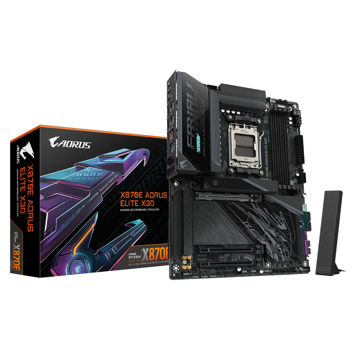 לוח אם – Gigabyte X870E AORUS ELITE X3D ATX AM5 DDR5 - צבע שחור