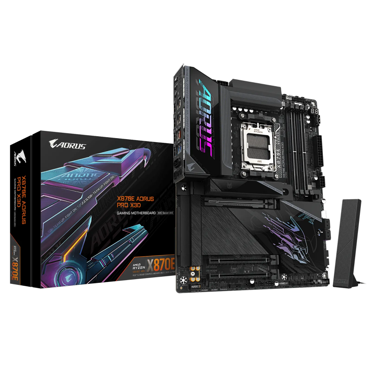 לוח אם – Gigabyte X870E AORUS PRO X3D ATX AM5 DDR5 - צבע שחור