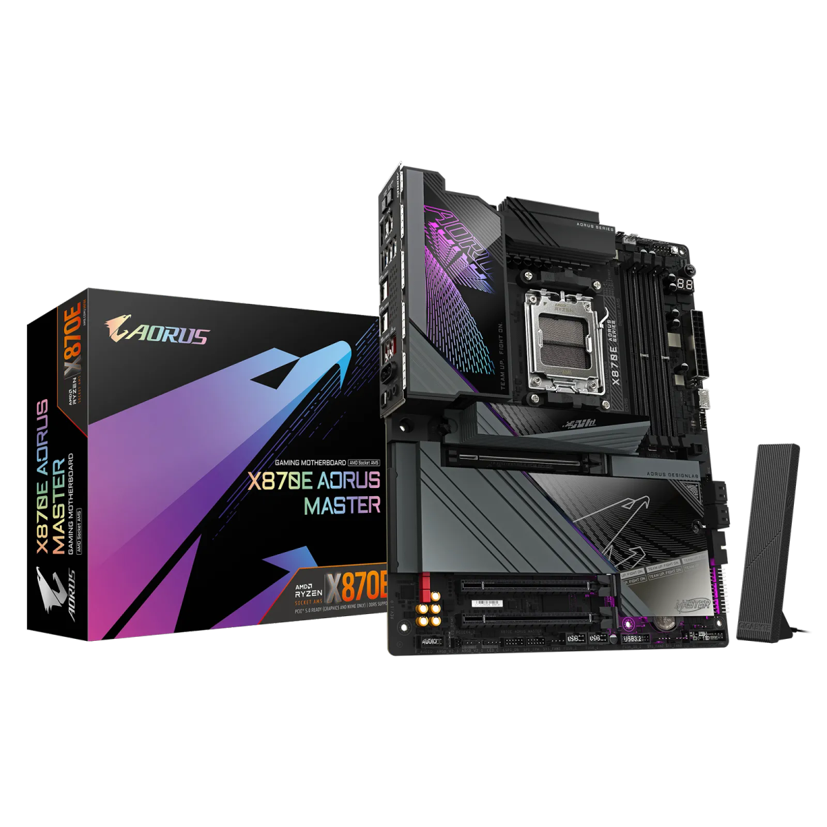 לוח אם – Gigabyte X870E AORUS MASTER ATX AM5 DDR5 - צבע שחור