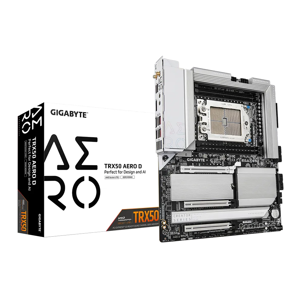 לוח אם – Gigabyte TRX50 AERO D E-ATX sTR5 DDR5 ECC - צבע לבן