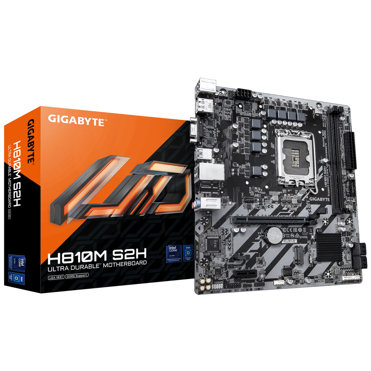 לוח אם – Gigabyte H810M S2H Micro-ATX LGA1851 DDR5 - צבע שחור
