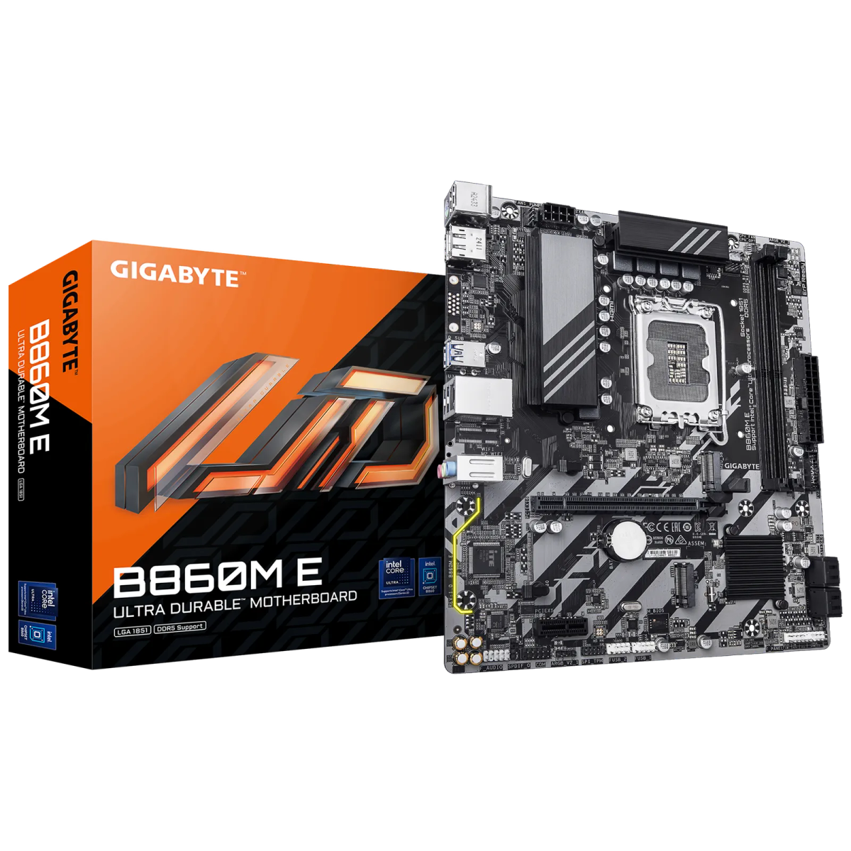 לוח אם – Gigabyte B860M E Micro-ATX LGA1851 DDR5 - צבע שחור