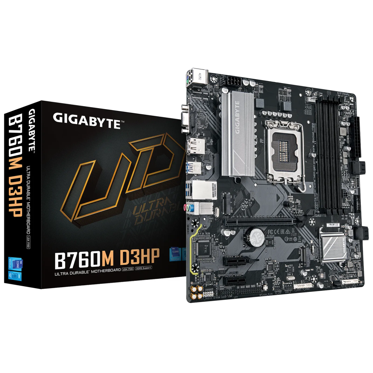 לוח אם – Gigabyte B760M D3HP Micro-ATX LGA1700 DDR5 - צבע שחור