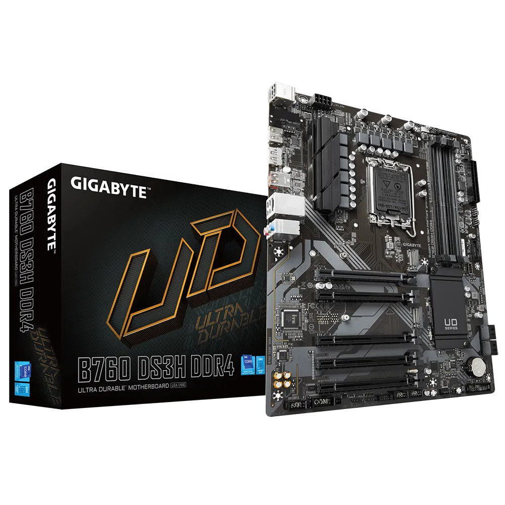 לוח אם – Gigabyte B760 DS3H DDR4 ATX LGA1700 DDR4 - צבע שחור