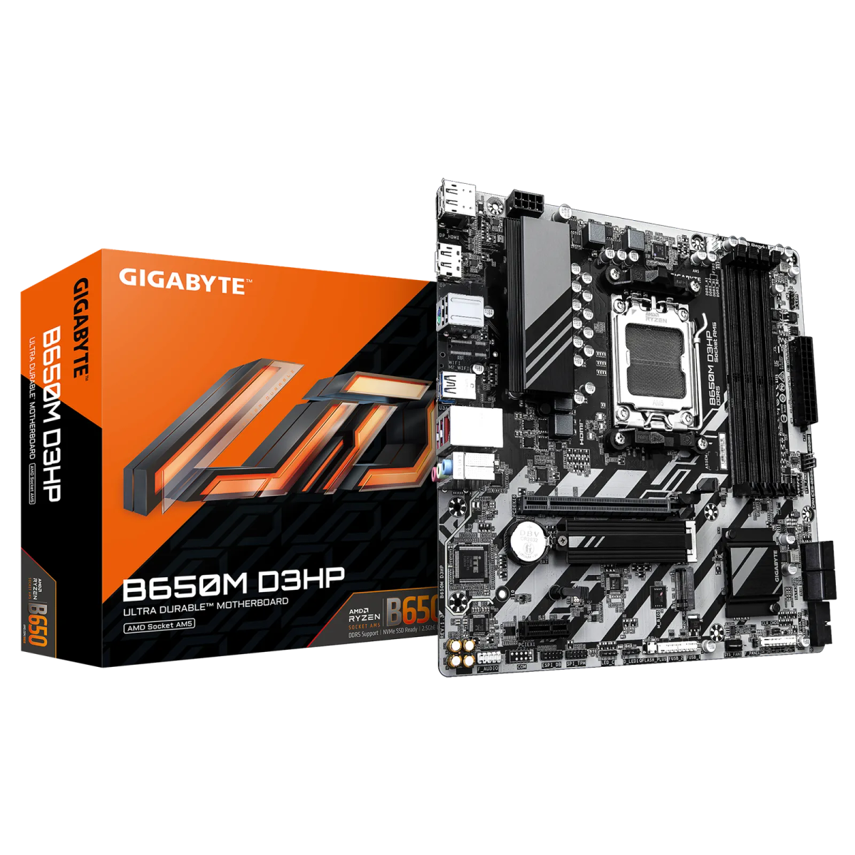 לוח אם – Gigabyte B650M D3HP Micro-ATX AM5 DDR5 - צבע שחור