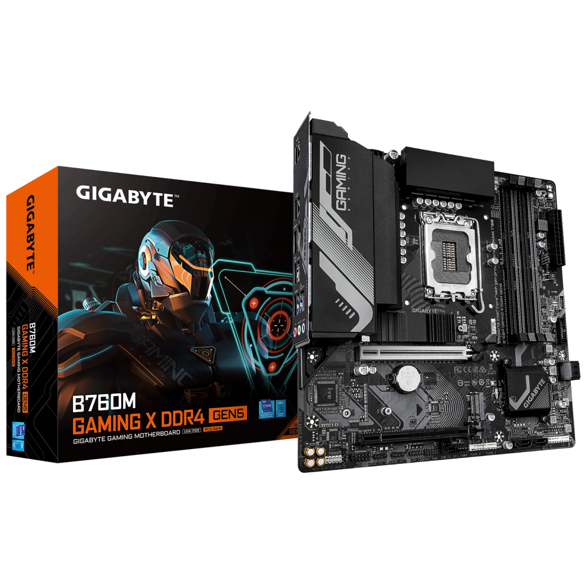 לוח אם – Gigabyte B760M GAMING X DDR4 GEN5 Micro-ATX LGA1700 - צבע שחור