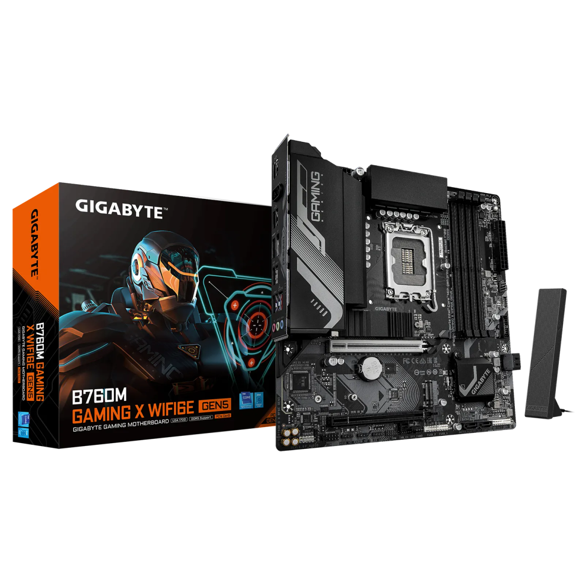 לוח אם – Gigabyte B760M GAMING X WIFI6E GEN5 Micro-ATX LGA1700 DDR5 - צבע שחור