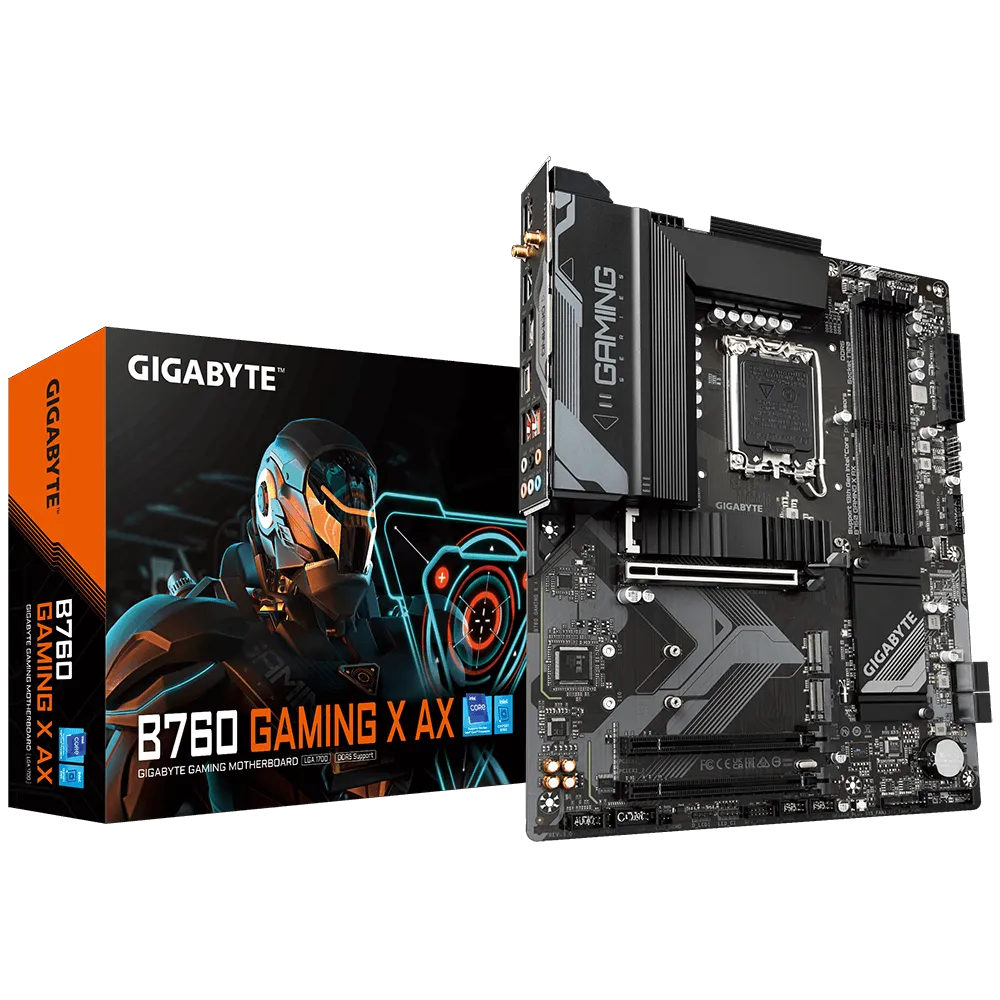 לוח אם – Gigabyte B760 GAMING X AX ATX LGA1700 DDR5 - צבע שחור