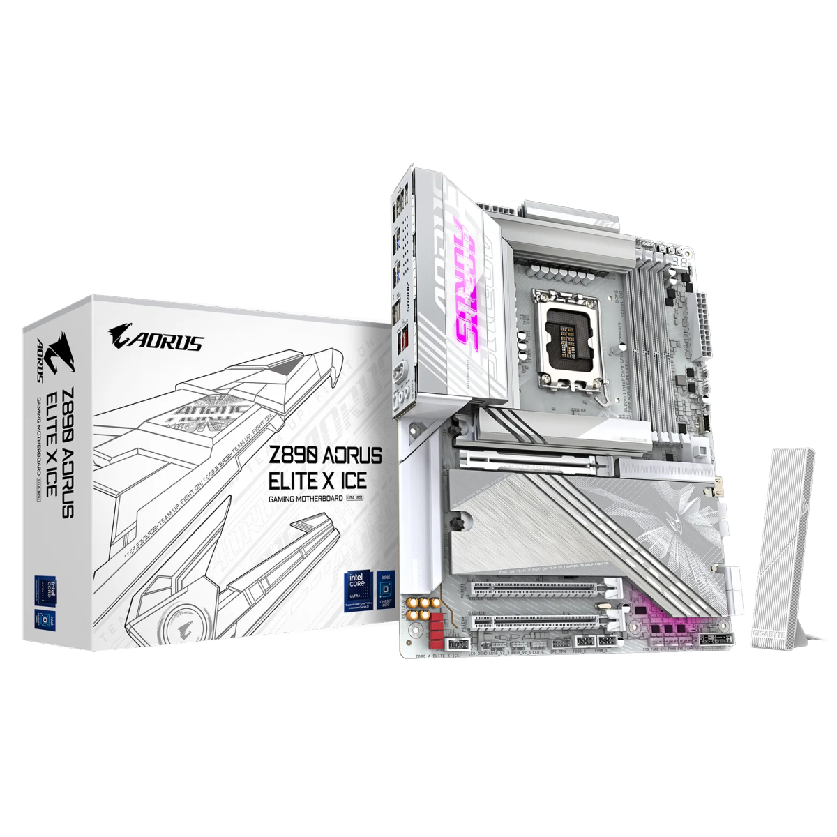 לוח אם – Gigabyte Z890 AORUS ELITE X ICE ATX LGA1851 DDR5 – צבע לבן