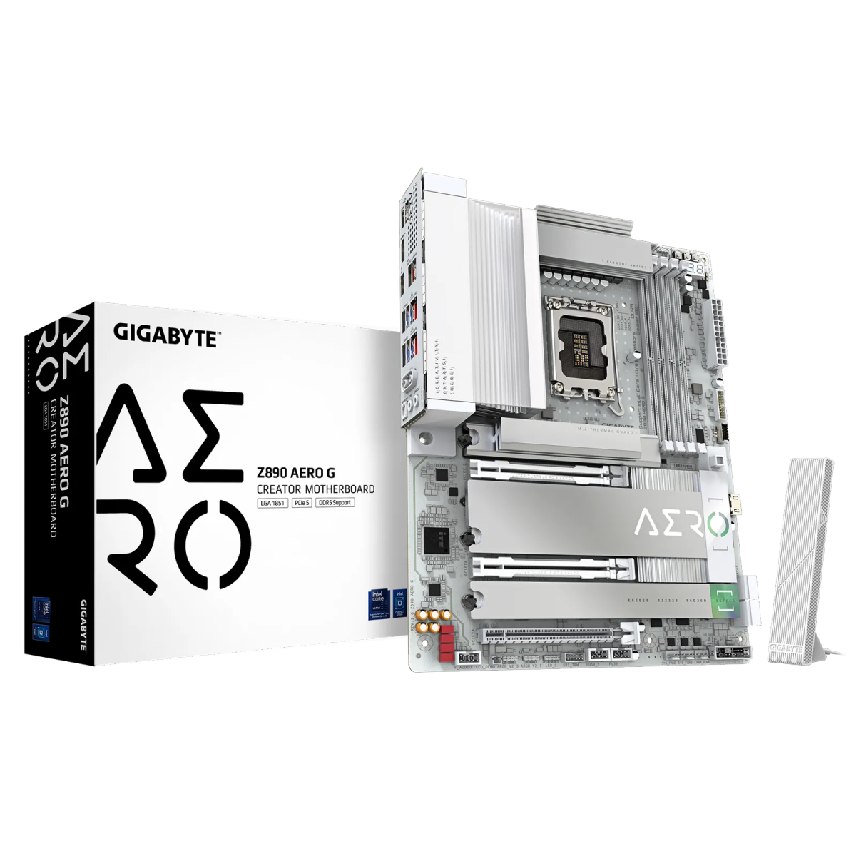 לוח אם – Gigabyte Z890 AERO G ATX LGA1851 DDR5 – צבע לבן