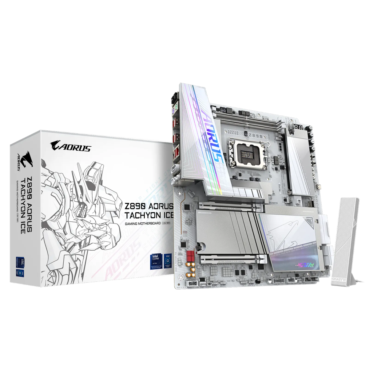 לוח אם – Gigabyte Z890 AORUS TACHYON ICE E-ATX LGA1851 DDR5 - צבע לבן