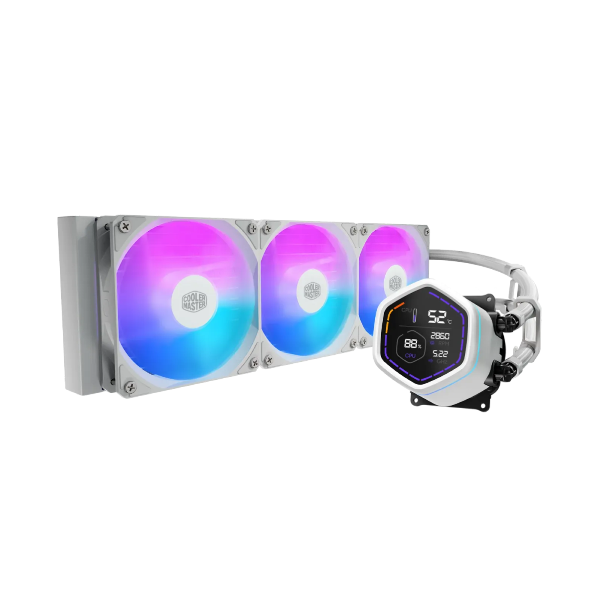 קירור נוזלי למעבד – Cooler Master MasterLiquid Core Nex Digital ARGB 360mm – צבע לבן