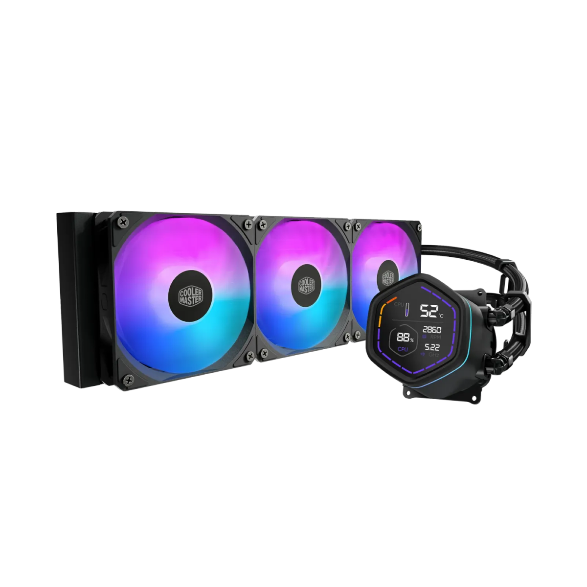 קירור נוזלי למעבד – Cooler Master MasterLiquid Core Nex Digital ARGB 360mm – צבע שחור