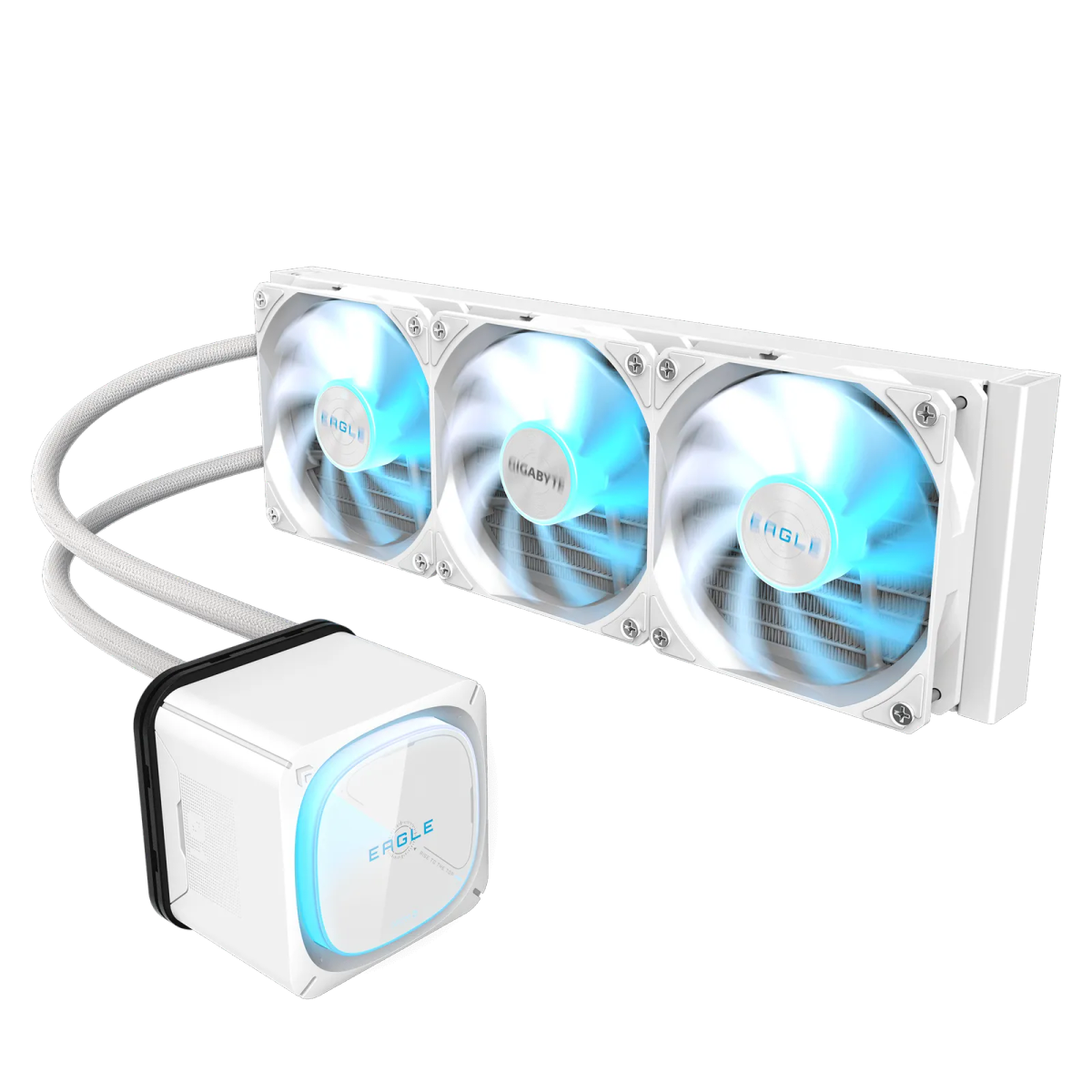 קירור נוזלי למעבד – Gigabyte Eagle 360 ICE ARGB AIO 360mm – צבע לבן