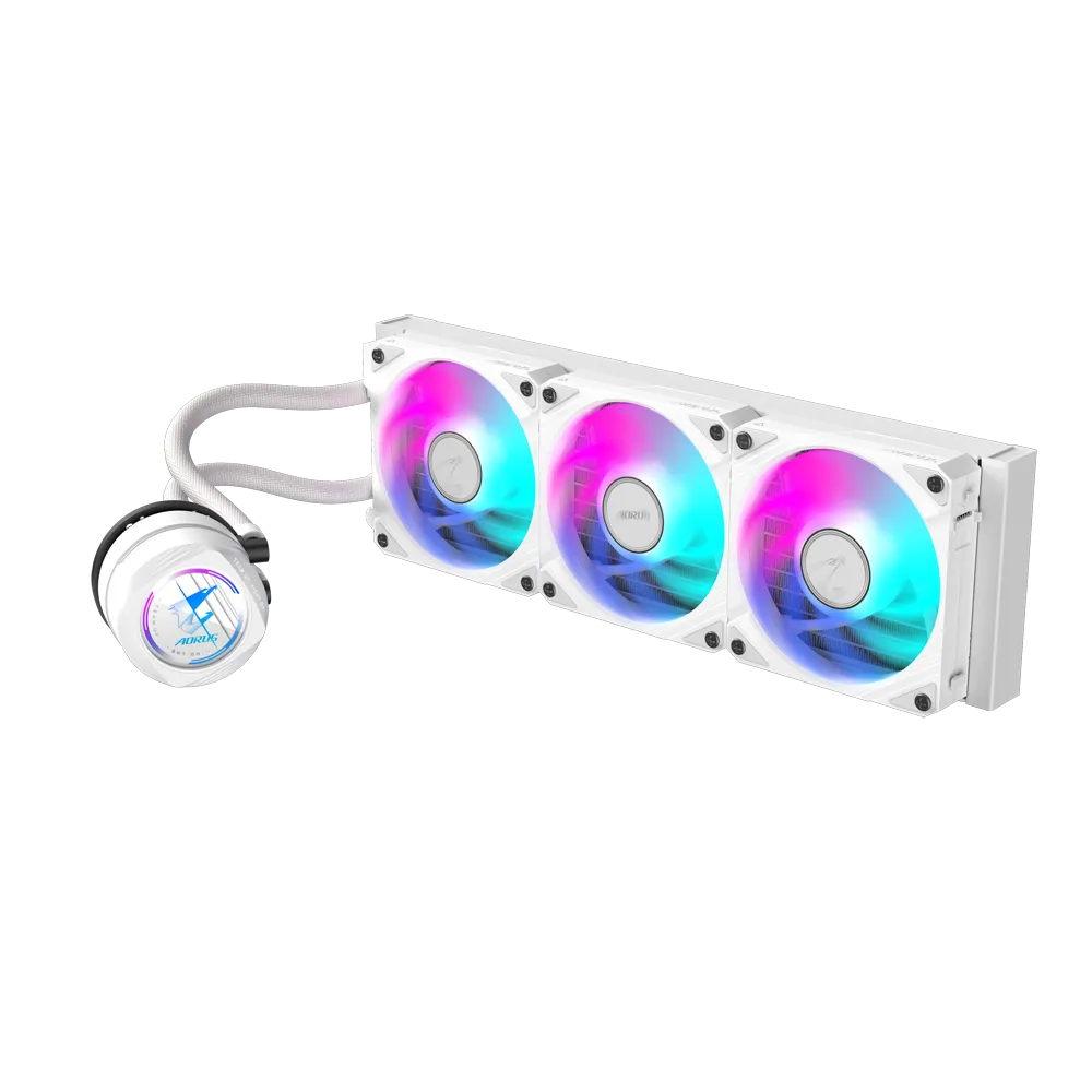 קירור נוזלי למעבד – Gigabyte AORUS WATERFORCE II 360 ICE AIO 360mm Rev2.0 – צבע לבן