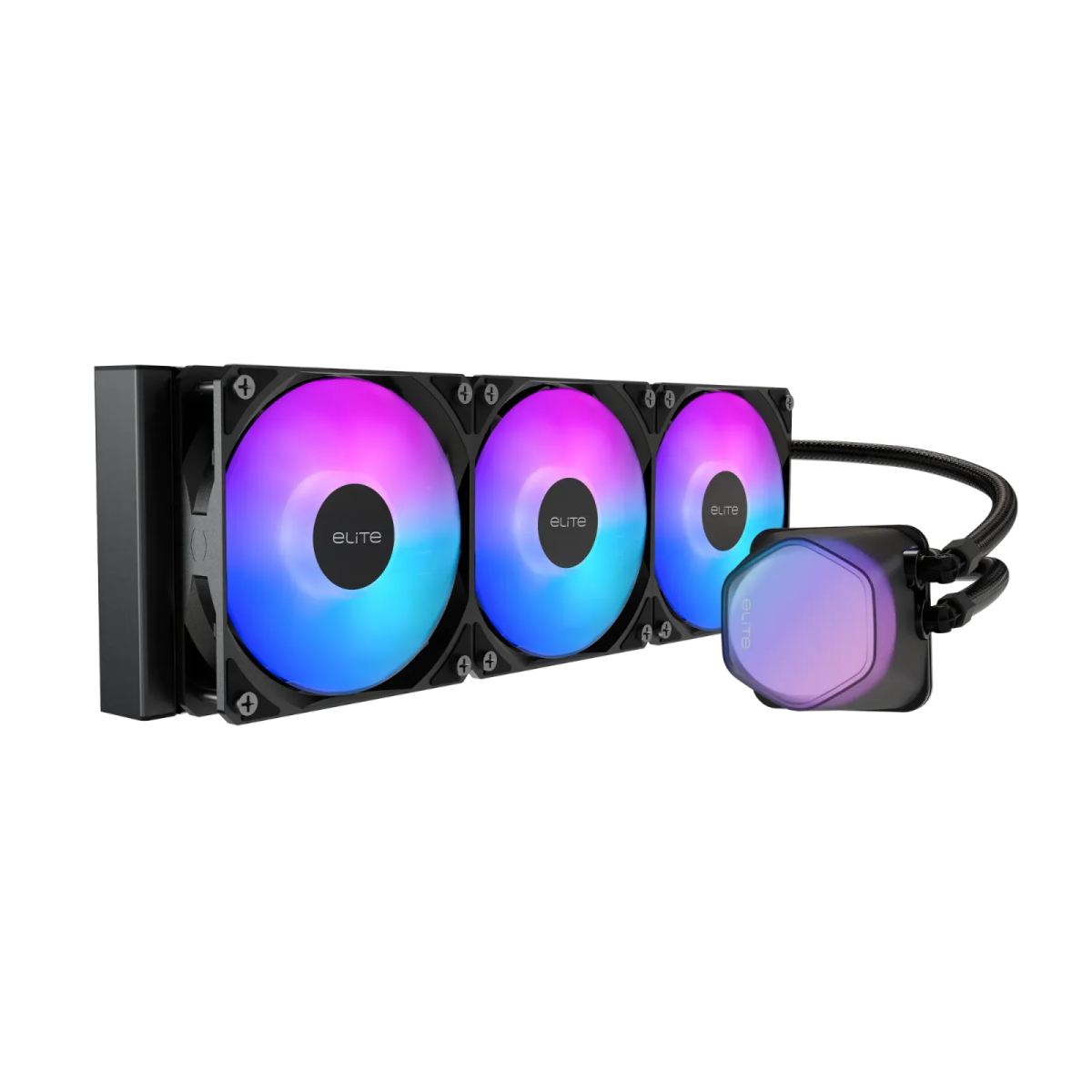 קירור נוזלי למעבד – Cooler Master Elite Liquid ARGB AIO 360mm – צבע שחור