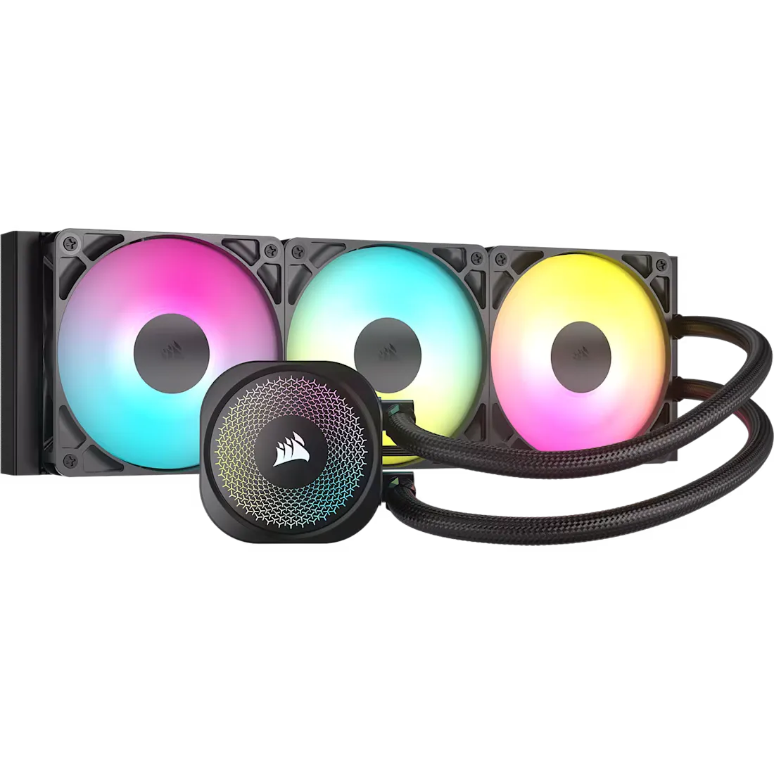 קירור נוזלי למעבד – Corsair Nantilus 360 RS ARGB AIO 360mm – צבע שחור