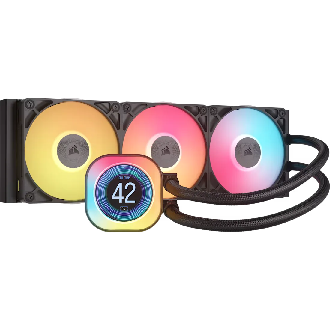 קירור נוזלי למעבד – Corsair iCUE Titan 360 RX LCD AIO 360mm – צבע שחור