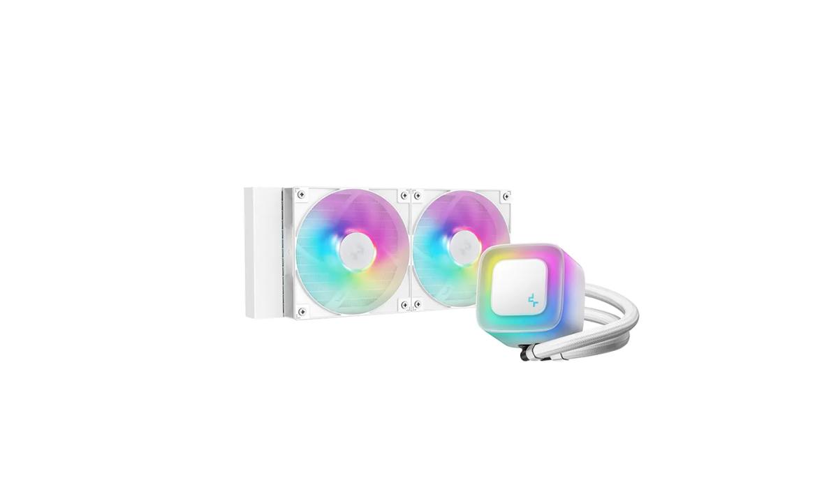 קירור נוזלי למעבד – DeepCool LE240 WH V2 ARGB AIO 240mm – צבע לבן