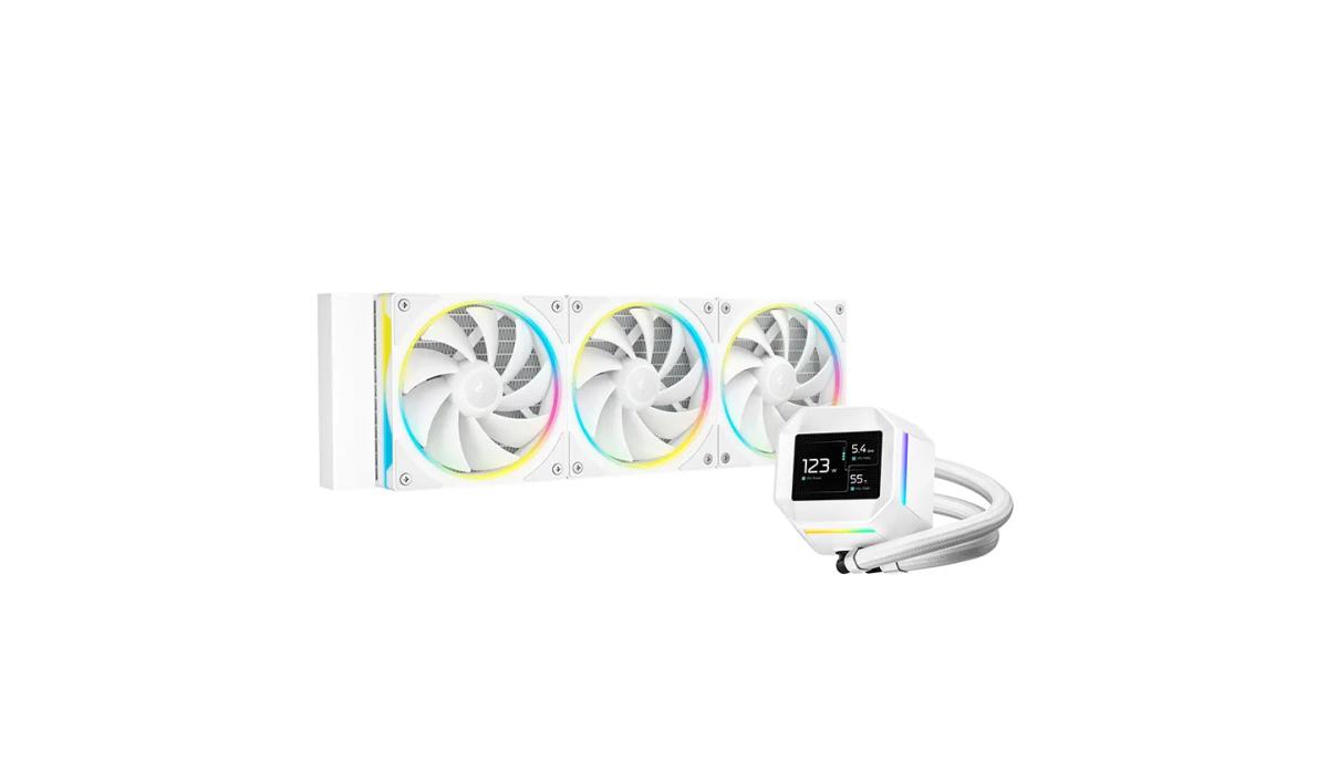 קירור נוזלי למעבד – DeepCool LM360 WH LCD Display ARGB AIO – צבע לבן