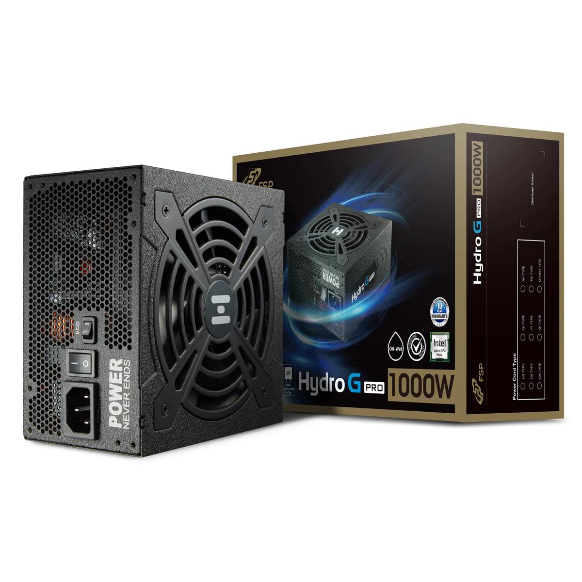 ספק כוח מודולרי – FSP Hydro G PRO 1000W 80+ Gold – צבע שחור